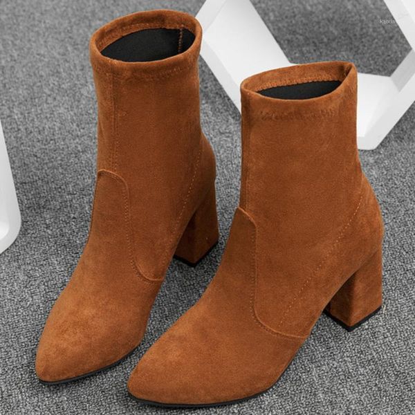 boots women's ankle winter pointed toe elastic short boot female thick heel high heels shoes 2021 autumn woman sock boots1, Black
boots women's ankle winter pointed toe elastic short boot female thick heel high heels shoes 2021 autumn woman sock boots1, Black