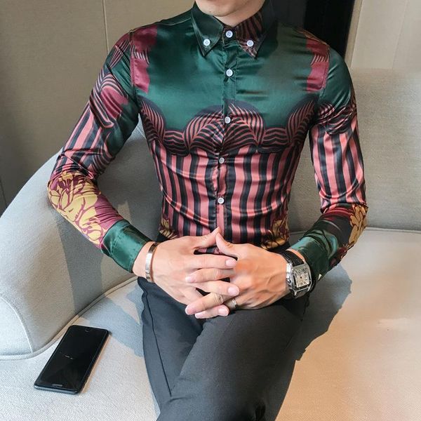 men's dress shirts brand men shirt luxury print korean slim fit social long sleeve casual night club tuxedo camisas masculina, White;black
men's dress shirts brand men shirt luxury print korean slim fit social long sleeve casual night club tuxedo camisas masculina, White;black