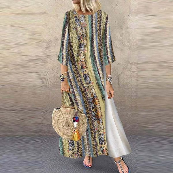 casual dresses plus size summer maxi dress women's printed sundress 2021 zanzea vintage patchwork striped vestidos female o neck robe1, Black;gray
casual dresses plus size summer maxi dress women's printed sundress 2021 zanzea vintage patchwork striped vestidos female o neck robe1, Black;gray