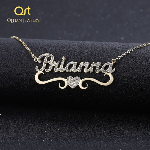 heart with personalized name necklace & pendants for women jewelry iced out initial choker custom bling q1114, Silver
heart with personalized name necklace & pendants for women jewelry iced out initial choker custom bling q1114, Silver