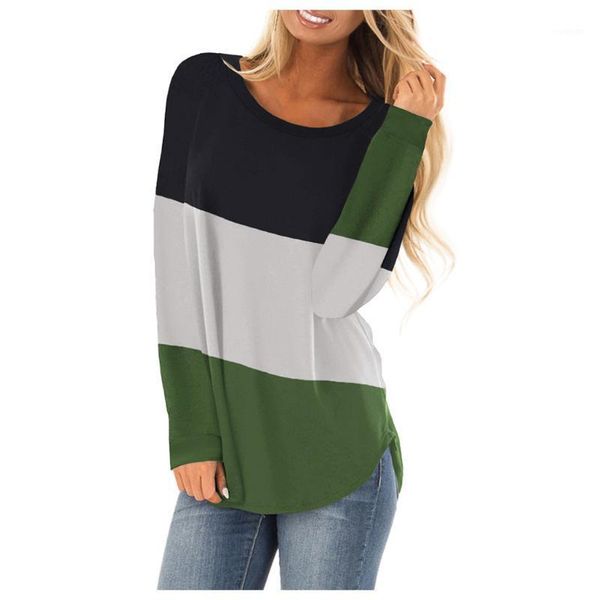 women patchwork print long sleeve blouse o-neck brief color matching wild comfortable blouse spring dailywear stylish1, White
women patchwork print long sleeve blouse o-neck brief color matching wild comfortable blouse spring dailywear stylish1, White