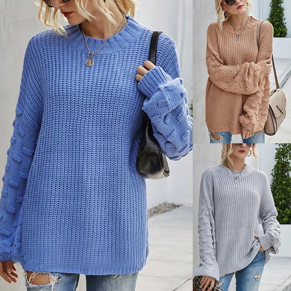 women's fashion solid color loose casual long sleeve knitted pullover, White;black
women's fashion solid color loose casual long sleeve knitted pullover, White;black