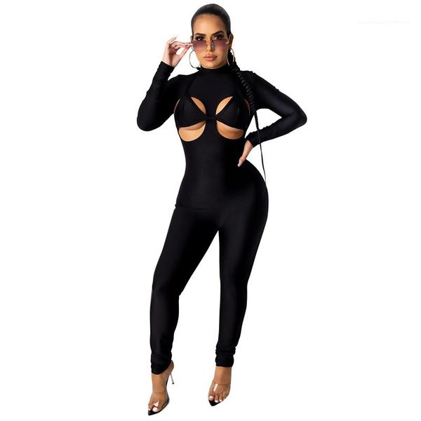 soild color long sleeve hollow out designer skinny ladies jumpsuits high neck womens rompers fashion, Black;white
soild color long sleeve hollow out designer skinny ladies jumpsuits high neck womens rompers fashion, Black;white