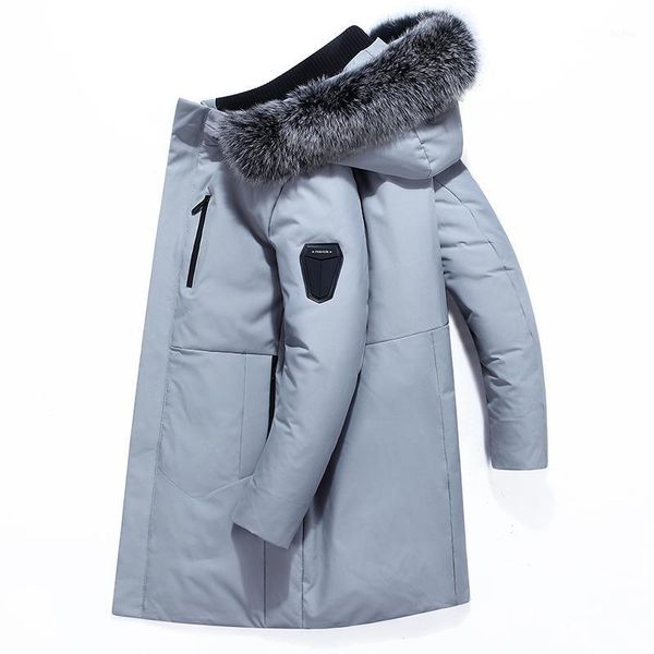 40 degrees white duck down jacket men thick winter 2021 new big real fur collar warm parka waterproof windproof, Black
40 degrees white duck down jacket men thick winter 2021 new big real fur collar warm parka waterproof windproof, Black