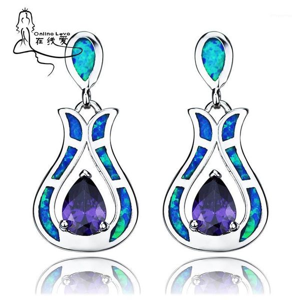 elegant tulip shape blue opal & purple crystal earrings for women wholesale fashion jewelry brand earrings er1481, Silver
elegant tulip shape blue opal & purple crystal earrings for women wholesale fashion jewelry brand earrings er1481, Silver