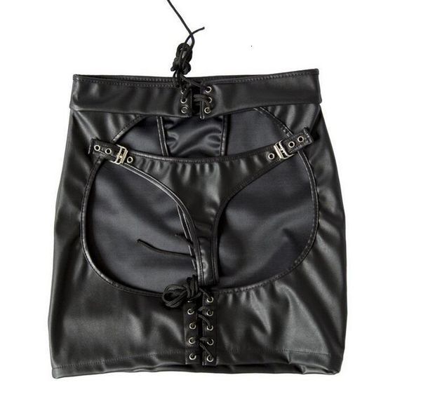 s- female open hip buttock exposing bondage skirt wetlook faux leather spanking skirt tight fit fetish club erotic skirt, Black
s- female open hip buttock exposing bondage skirt wetlook faux leather spanking skirt tight fit fetish club erotic skirt, Black