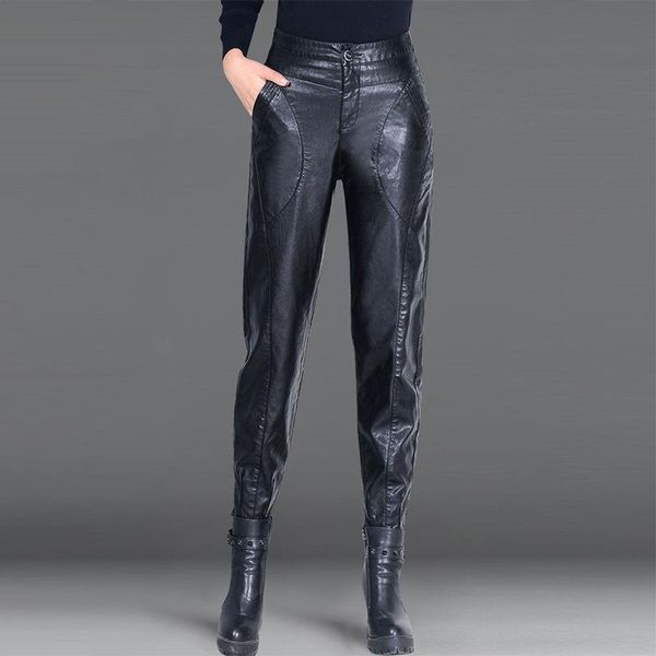 2020 spring winter women pants high waist harem pants loose leather pants formal elegant trousers office lady black p344, Black;white
2020 spring winter women pants high waist harem pants loose leather pants formal elegant trousers office lady black p344, Black;white