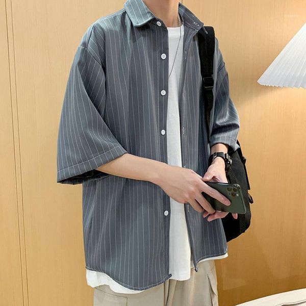 summer striped dress shirt men's fashion society men shirt business casual shirts mens streetwear wild loose short sleeve1, White;black
summer striped dress shirt men's fashion society men shirt business casual shirts mens streetwear wild loose short sleeve1, White;black