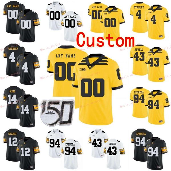 stitched custom 4 nate stanley 43 josey jewell 46 george kittle 5 oliver martin iowa hawkeyes college men women youth jersey, Black
stitched custom 4 nate stanley 43 josey jewell 46 george kittle 5 oliver martin iowa hawkeyes college men women youth jersey, Black