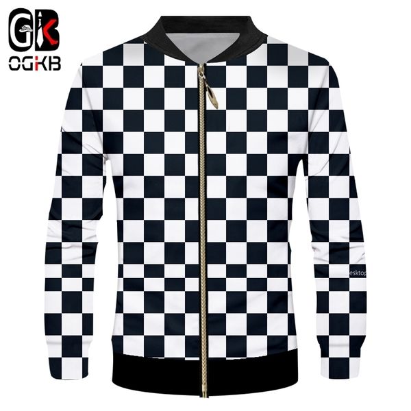 ogkb men's casual jacket long sleeve stand collar zipper jackets printed black white grid 3d coats man fit slim fitness overcoat 201120, Black;brown
ogkb men's casual jacket long sleeve stand collar zipper jackets printed black white grid 3d coats man fit slim fitness overcoat 201120, Black;brown