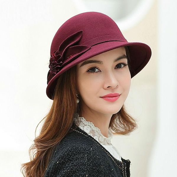 2020 winter lady chic flower fedora hats women party formal 100% australia wool felt hat, Black;white
2020 winter lady chic flower fedora hats women party formal 100% australia wool felt hat, Black;white