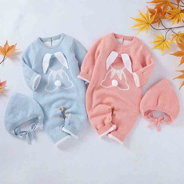 baby knitting rompers autumn newborn long sleeve cartoon rabbit jumpsuit hat set infant girls boys winter warm clothes overalls 201029, Blue
baby knitting rompers autumn newborn long sleeve cartoon rabbit jumpsuit hat set infant girls boys winter warm clothes overalls 201029, Blue