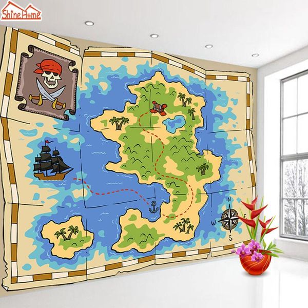 shinehome-modern non woven p wallpaper cartoon wallpapers for 3 d living room treasure map home children baby wall paper
shinehome-modern non woven p wallpaper cartoon wallpapers for 3 d living room treasure map home children baby wall paper