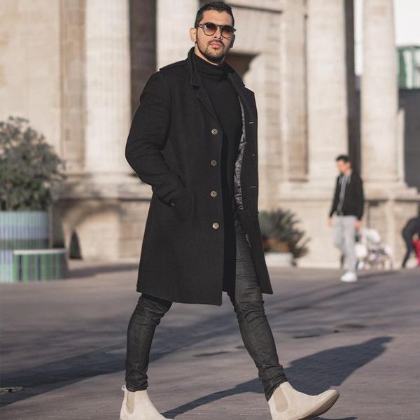 2020 new men's mid-length casual coat korean version loose windshield jacket, Tan;black
2020 new men's mid-length casual coat korean version loose windshield jacket, Tan;black