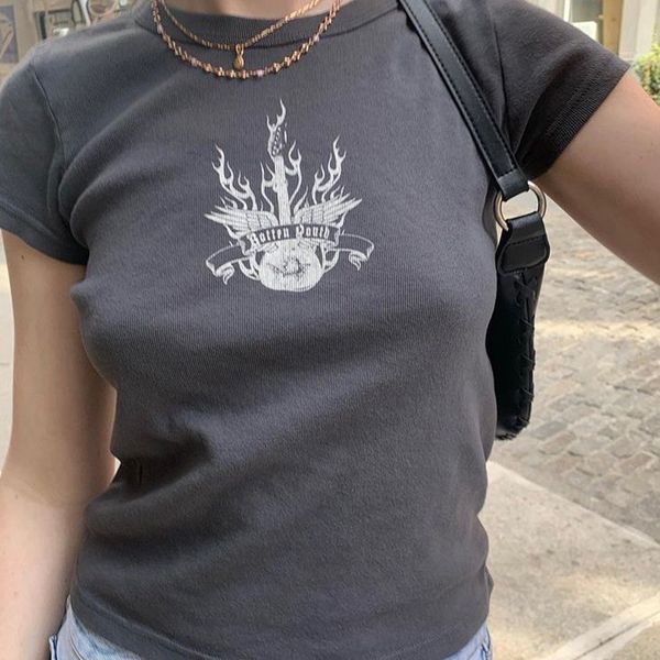 vintage graphic print t shirt women streetwear round neck short sleeve slim cotton tshirt femme summer casual y2k t-shirts 220314, White
vintage graphic print t shirt women streetwear round neck short sleeve slim cotton tshirt femme summer casual y2k t-shirts 220314, White
