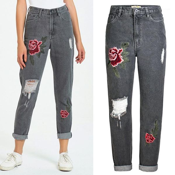 spring women embroidered jeans pants high waisted hole ripped denim pants women streetwear bf style pure cotton denim trousers1, Blue
spring women embroidered jeans pants high waisted hole ripped denim pants women streetwear bf style pure cotton denim trousers1, Blue