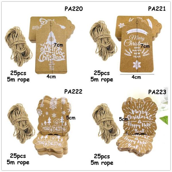 25pcs/lot merry christmas diy gift tags diy kraft paper christmas tag wish card merry xmas new year party decor1
25pcs/lot merry christmas diy gift tags diy kraft paper christmas tag wish card merry xmas new year party decor1