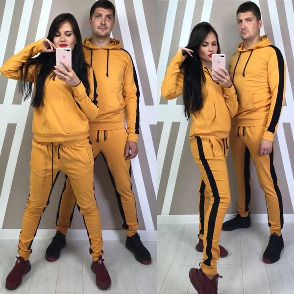 running sets sport suit women striped yellow sportswear men hooded hoodies gym fitness clothing female couple workout tracksuit pants, Black;blue
running sets sport suit women striped yellow sportswear men hooded hoodies gym fitness clothing female couple workout tracksuit pants, Black;blue