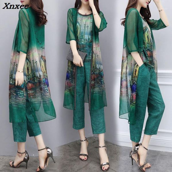 two piece dress largr big size cardigan 3 set women chiffon ensemble femme deux pieces trousers suit conjunto feminino women's tracksui, White
two piece dress largr big size cardigan 3 set women chiffon ensemble femme deux pieces trousers suit conjunto feminino women's tracksui, White