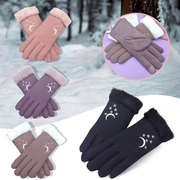 women' fleece gloves fashion star embroidery index finger touch screen winter coldproof keep warm hand daily wear solid hot, Blue;gray
women' fleece gloves fashion star embroidery index finger touch screen winter coldproof keep warm hand daily wear solid hot, Blue;gray