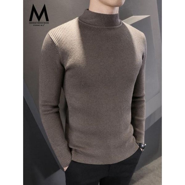 men's sweaters semi-turtleneck sweater thick autumn and winter slim korean casual pullover collar knit bottoming shirt, White;black
men's sweaters semi-turtleneck sweater thick autumn and winter slim korean casual pullover collar knit bottoming shirt, White;black