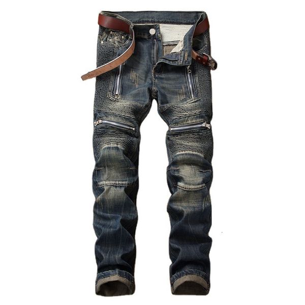 2021 new denim designer bike hole slashed jeans for man size 28-38 40 42 autumn hip hop punk streetwear swxu, Blue
2021 new denim designer bike hole slashed jeans for man size 28-38 40 42 autumn hip hop punk streetwear swxu, Blue