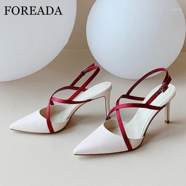 foreada high heels women slingbacks shoes natural genuine leather thin high heel shoes cross-tied buckle strap pointed toe pumps1, Black
foreada high heels women slingbacks shoes natural genuine leather thin high heel shoes cross-tied buckle strap pointed toe pumps1, Black