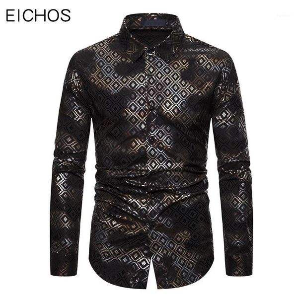 spring men shirts fashion bronzing floral print luxury shiny shirts men casual long sleeve night club wear camisa masculina1, White;black 
spring men shirts fashion bronzing floral print luxury shiny shirts men casual long sleeve night club wear camisa masculina1, White;black
