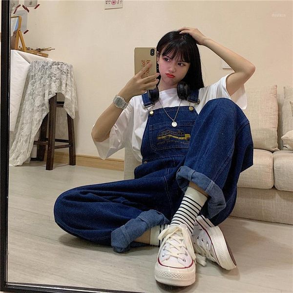 2020 new european and american loose age-reducing denim overalls women's autumn dark blue mopping pants straight suspenders1 
2020 new european and american loose age-reducing denim overalls women's autumn dark blue mopping pants straight suspenders1