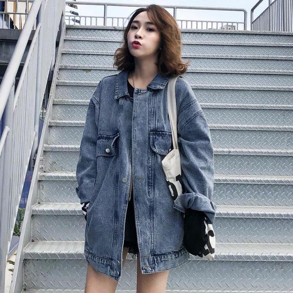 women's jackets women long-sleeved denim jacket street long solid color female spring and autumn loose coats s-xxl, Black;brown
women's jackets women long-sleeved denim jacket street long solid color female spring and autumn loose coats s-xxl, Black;brown