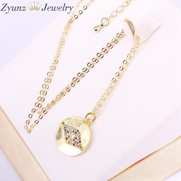 10pcs, gold filled multi colorful sparking eye pendant necklaces cz micro paved women jewelry, Silver
10pcs, gold filled multi colorful sparking eye pendant necklaces cz micro paved women jewelry, Silver