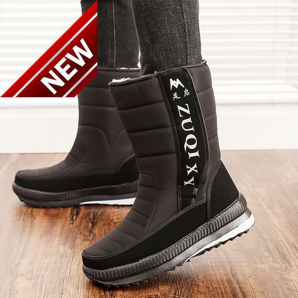 winter snow men's middle tube plush thickened northeast cotton shoes outdoor boots ski men, Black
winter snow men's middle tube plush thickened northeast cotton shoes outdoor boots ski men, Black