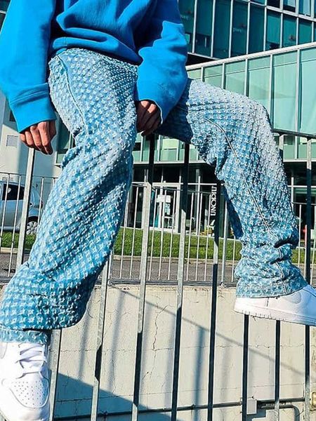 men's jeans sawng7 high street ripped jeans men's american oldschool pants straight tube loose pants, Blue
men's jeans sawng7 high street ripped jeans men's american oldschool pants straight tube loose pants, Blue