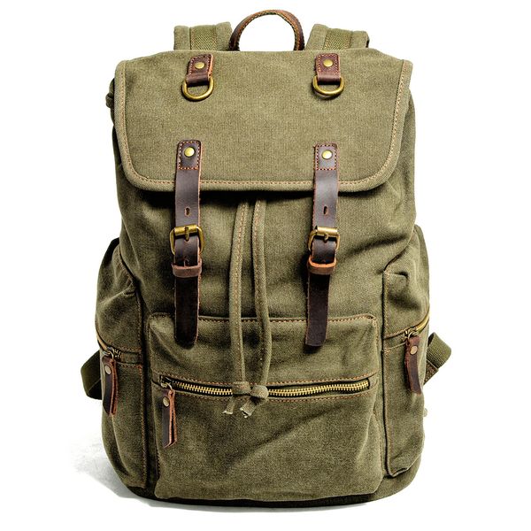 new chinese design hard-waxed factory lona sports bag travel backpack ne3c