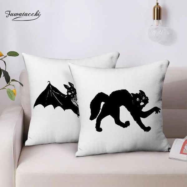 Fuwatacchi Black Cat Caster Cushion Cover Bat Witch White Background Pillow Covers for Home Sofa Decor Throw Pillowcases 45x45cm
Fuwatacchi Black Cat Caster Cushion Cover Bat Witch White Background Pillow Covers for Home Sofa Decor Throw Pillowcases 45x45cm