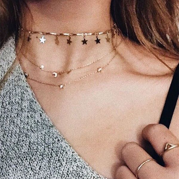 boho women chocker gold color chain star choker necklace for women collars fashion jewelry statement necklaces & pendants gift
boho women chocker gold color chain star choker necklace for women collars fashion jewelry statement necklaces & pendants gift