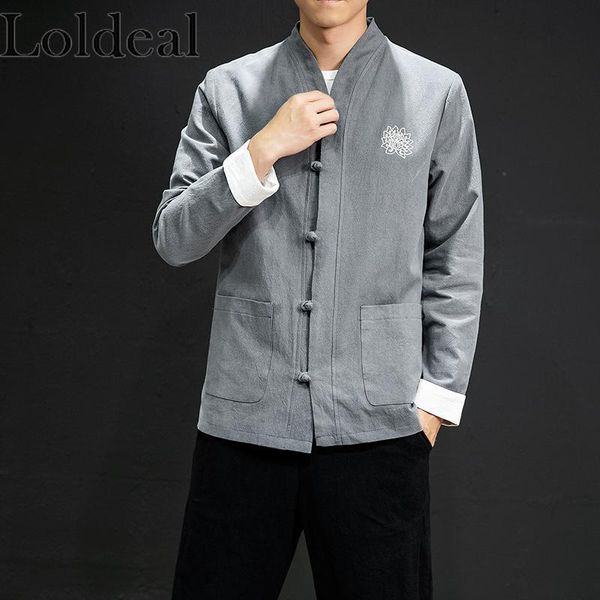 loldeal men lightweight jackets vintage embroidered linen comfortable stand collar chinese style, Black;brown
loldeal men lightweight jackets vintage embroidered linen comfortable stand collar chinese style, Black;brown