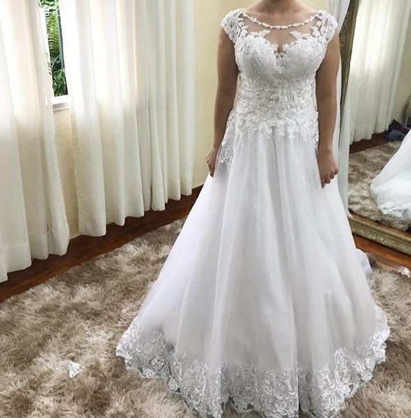 2021 new dressed as novia ordinary lace tulle dress wedding gown sweeping train short sleeve cleavage in spoon novice dresses gy9k, White
2021 new dressed as novia ordinary lace tulle dress wedding gown sweeping train short sleeve cleavage in spoon novice dresses gy9k, White
