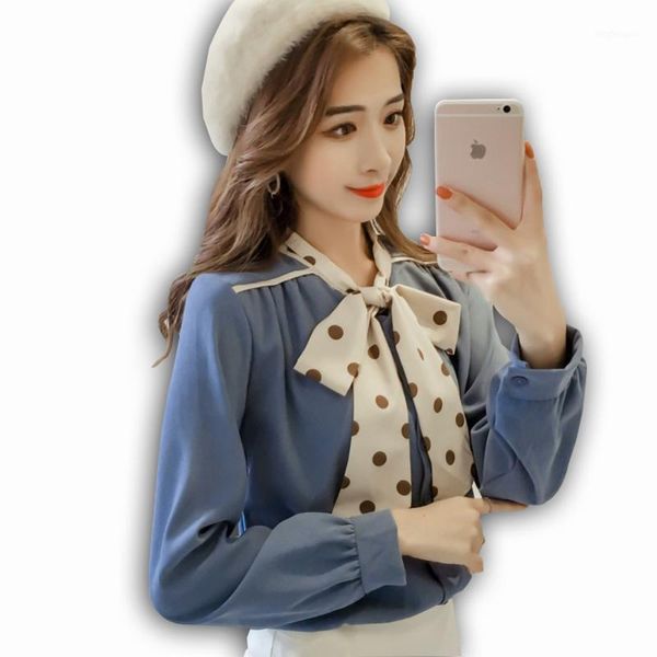 foxmertor elegant 100% cotton blouse shirts women 2020 long sleeve bule yellow bow autumn female blouses, White 
foxmertor elegant 100% cotton blouse shirts women 2020 long sleeve bule yellow bow autumn female blouses, White