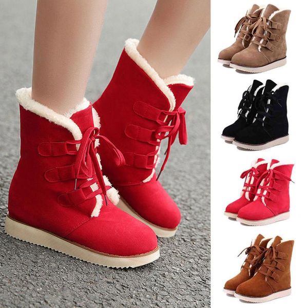 women's boots ladies winter shoes lace up warm boots snow short outdoor pu leather winter classic female bootie t3#, Black
women's boots ladies winter shoes lace up warm boots snow short outdoor pu leather winter classic female bootie t3#, Black