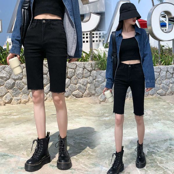 denim shorts women's tight capris wear 2020 new summer high waisted cycling net red pants, Blue
denim shorts women's tight capris wear 2020 new summer high waisted cycling net red pants, Blue