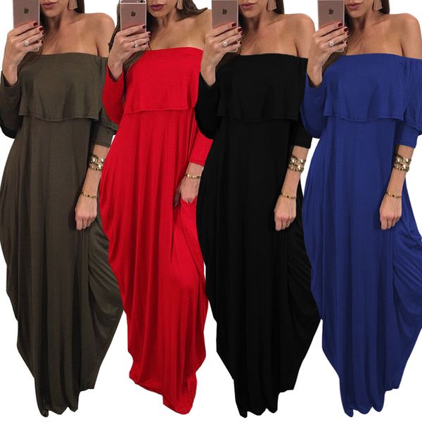 personalized fashion ruffled dress women long sleeves dress long dress women, White;black
personalized fashion ruffled dress women long sleeves dress long dress women, White;black