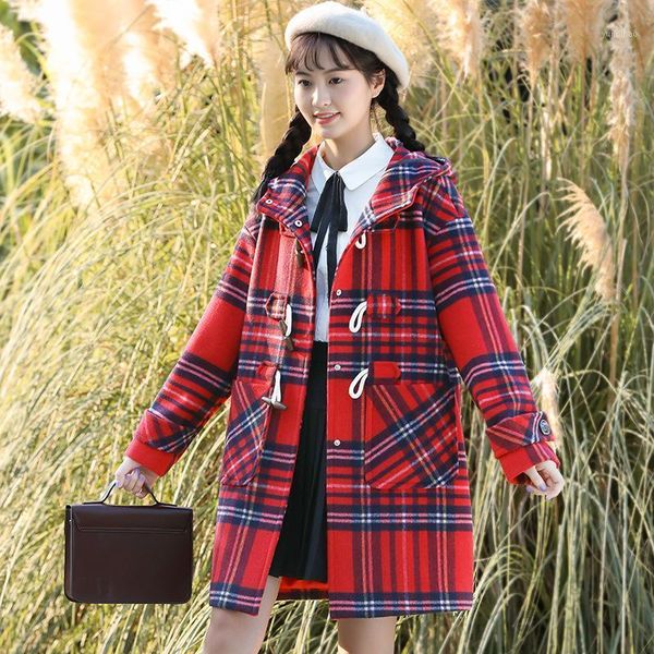 coat medium and long girl's clothing korean academic style junior middle school students' winter plaid woolen coat1, Black
coat medium and long girl's clothing korean academic style junior middle school students' winter plaid woolen coat1, Black