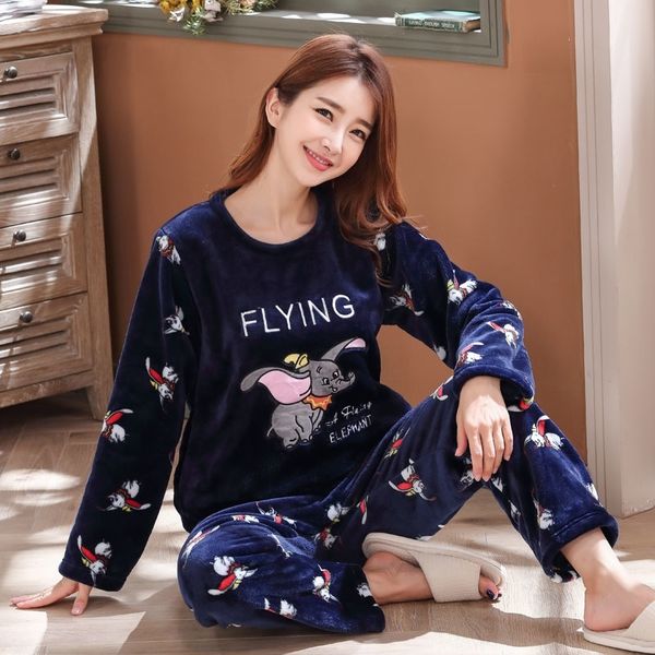 long sleeve warm flannel pajamas winter women pajama sets print thicken sleepwear pyjamas plus size 3xl 4xl 5xl 85kg nightwear y200425, Black;red
long sleeve warm flannel pajamas winter women pajama sets print thicken sleepwear pyjamas plus size 3xl 4xl 5xl 85kg nightwear y200425, Black;red