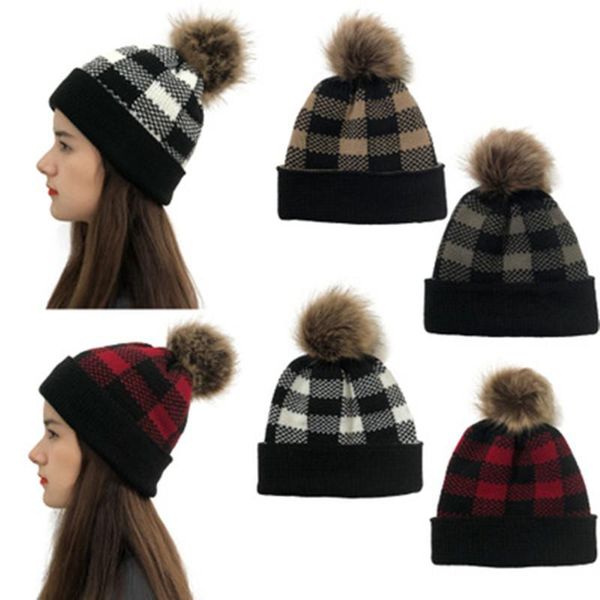 new knitted beanie pom pom fur ball beanies women winter trellised patchwork wool ball hat outdoor keep warm beanie caps party hats con98875, Blue;gray
new knitted beanie pom pom fur ball beanies women winter trellised patchwork wool ball hat outdoor keep warm beanie caps party hats con98875, Blue;gray