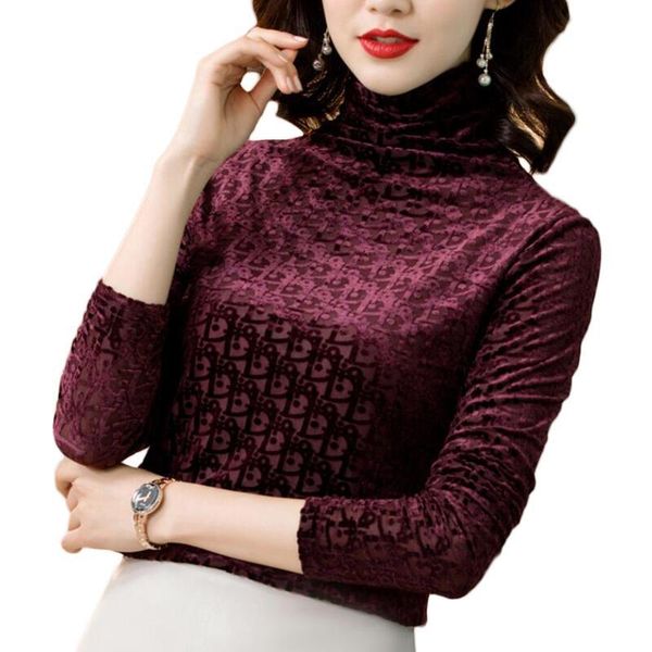 long sleeve turtleneck women blouses polka dot flocking vintage velour blouse women shirts plus size blusas mujer, White
long sleeve turtleneck women blouses polka dot flocking vintage velour blouse women shirts plus size blusas mujer, White