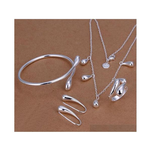 factory price 925 sterling silver plated water drop necklace & earrings & bangles & rings fashion jewelry set wedding gift ghy3u, Black
factory price 925 sterling silver plated water drop necklace & earrings & bangles & rings fashion jewelry set wedding gift ghy3u, Black