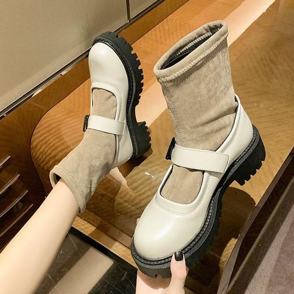 boots drop leather buckle sock female flock patchwork short botas women autumn casual beige black platform ankle
boots drop leather buckle sock female flock patchwork short botas women autumn casual beige black platform ankle
