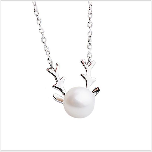 s925 silver elk sterling pearl beautiful three-dimensional antler women's necklace n0rc
s925 silver elk sterling pearl beautiful three-dimensional antler women's necklace n0rc