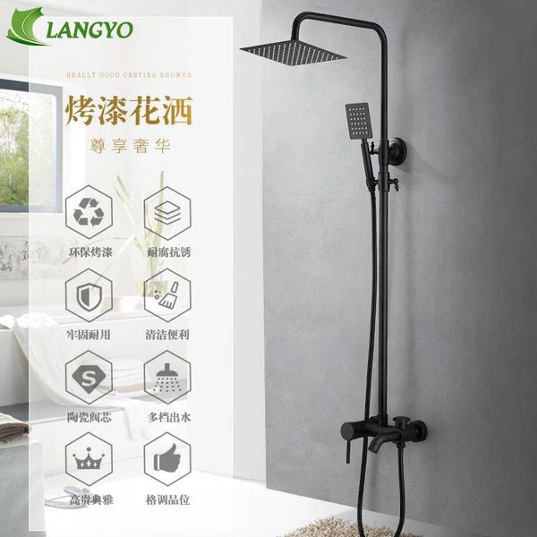 langyo bathroom 8 rainfall shower faucet set black bronze single handle bath shower mixer taps wall mounted with handshower bbynom
langyo bathroom 8 rainfall shower faucet set black bronze single handle bath shower mixer taps wall mounted with handshower bbynom